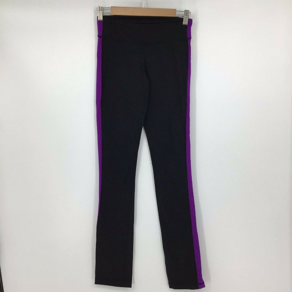 LULULEMON Women's Sz 4 Black Pants Leggings Straight Leg 32” Inseam *flaw*